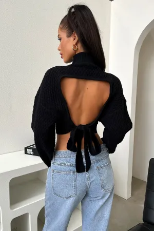 Layer Essential Piece Simple Outer Caelan Knit Jumper - Black