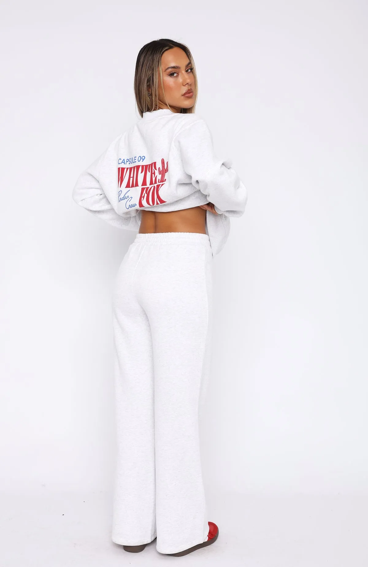 Capsule 9 Rodeo Crew Wide Leg Sweatpants Grey Marle elegant design