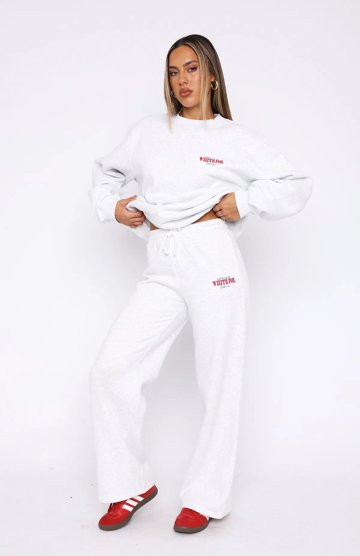 Capsule 9 Rodeo Crew Wide Leg Sweatpants Grey Marle elegant design