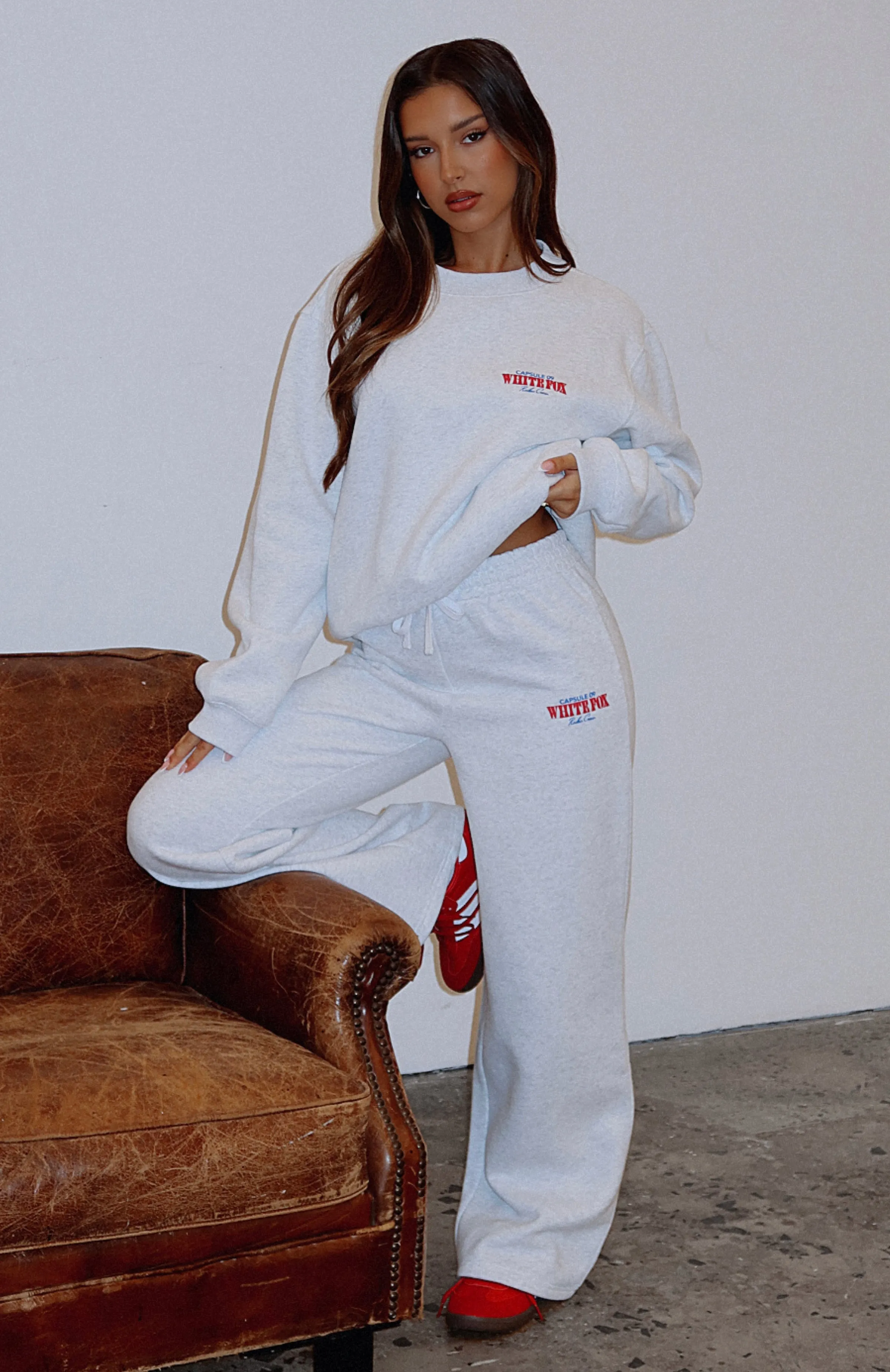 Capsule 9 Rodeo Crew Wide Leg Sweatpants Grey Marle elegant design