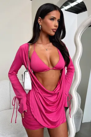 Cardi Top and Bikini - Hot Pink Actress Young adult