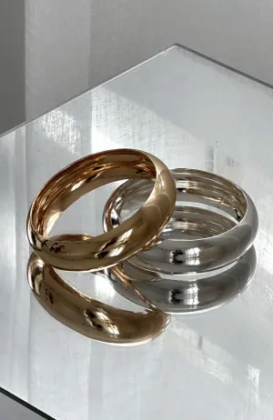 Marilyn Chunky Bangle Set Gold/Silver Fashionable wristwear