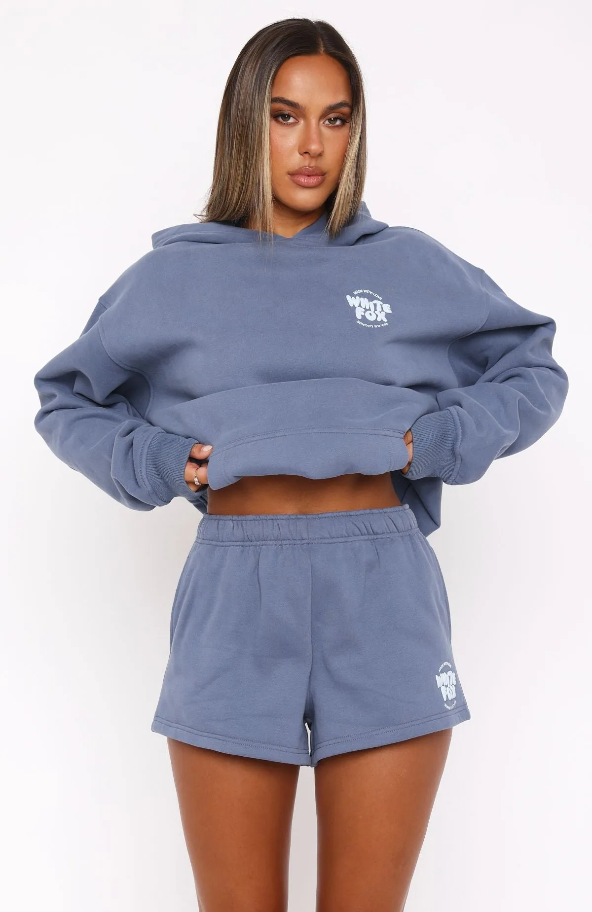Casual Charm With Love For You Lounge Shorts Ocean