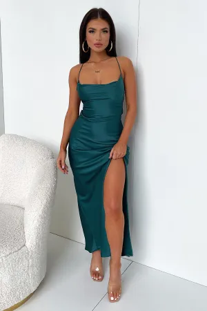 Night Glow Lake View Olivia Maxi Dress - Emerald