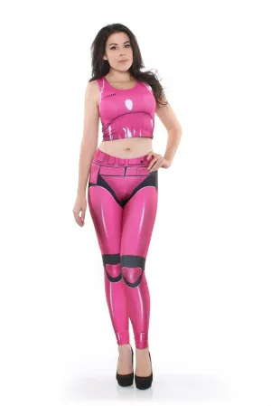 Pockets-feature-quality Welted Chaos Pink Leggings