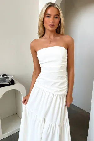 Charlotte Maxi Dress - White Layer Art Life Soft