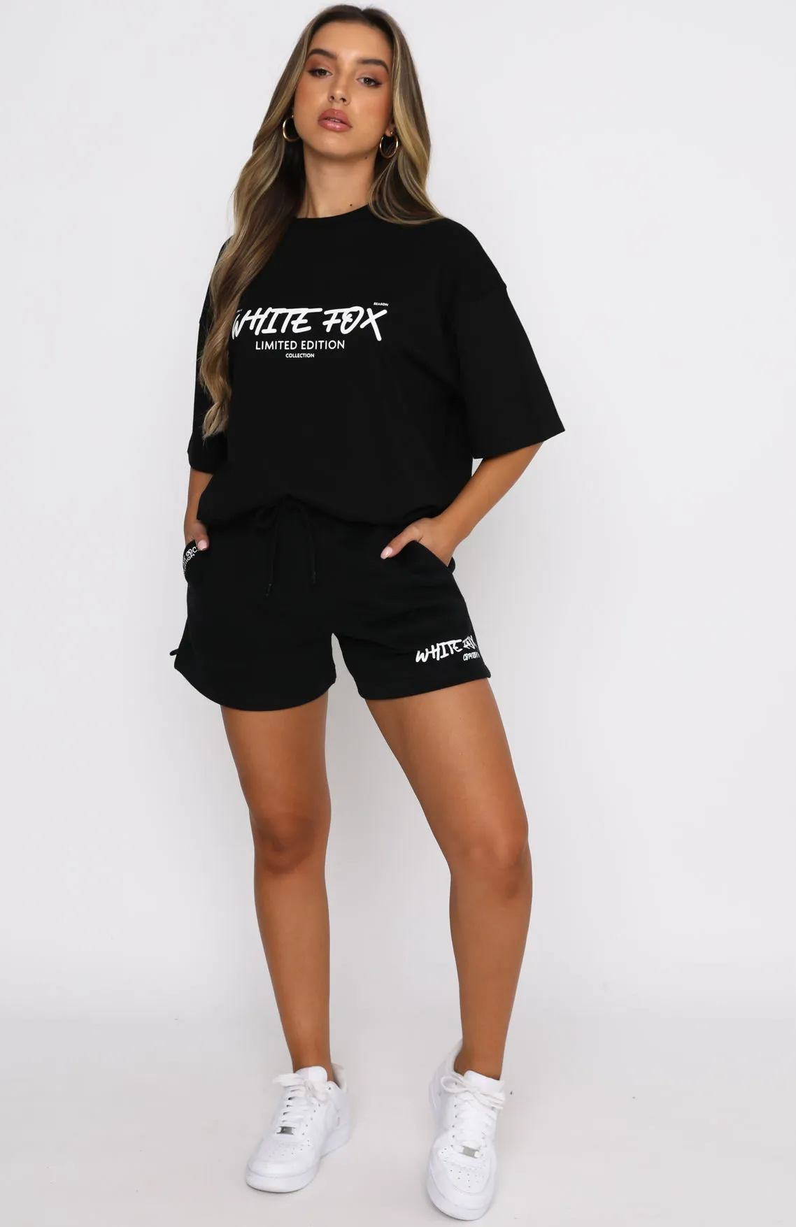 Chic Style State Of Art Lounge Shorts Black