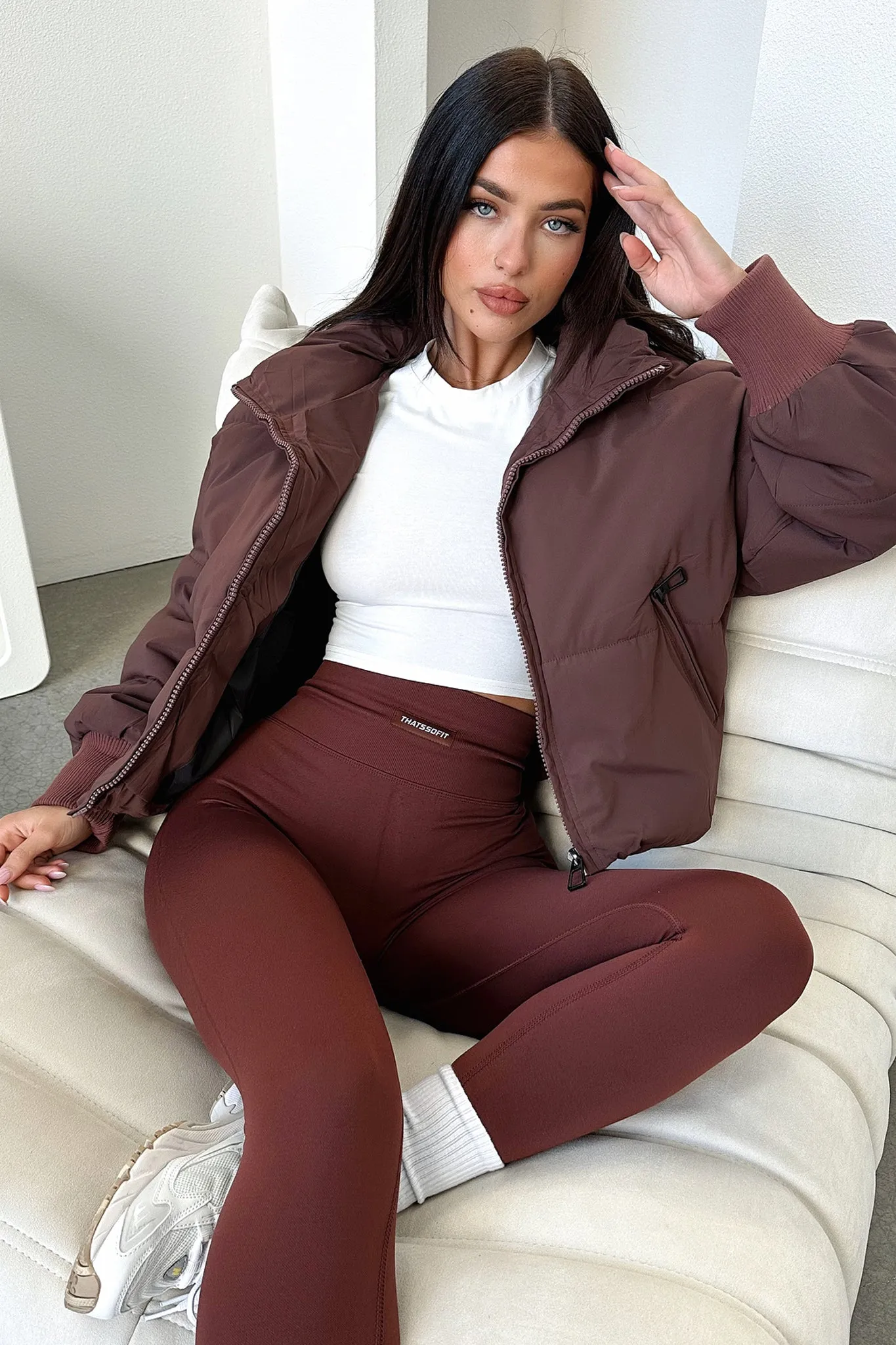 Ajax Puffer Jacket - Brown City Ready