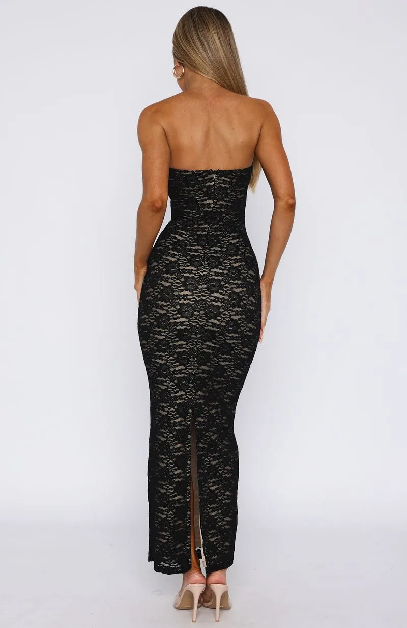 Classic Attire Mad Love Strapless Maxi Dress Black
