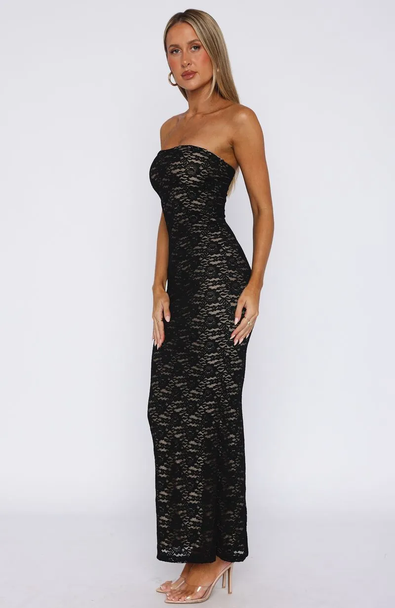 Classic Attire Mad Love Strapless Maxi Dress Black