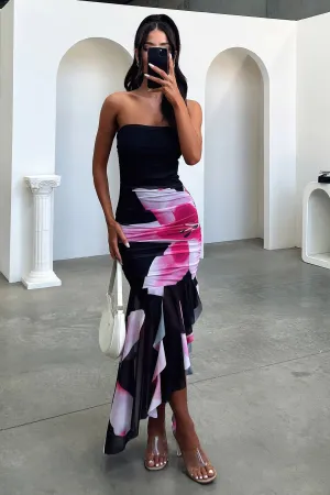 Everyday midi for work Alrita Strapless Midi Dress - Black