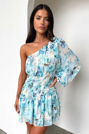 Katina Mini Dress - Dark Blue Floral Club Star