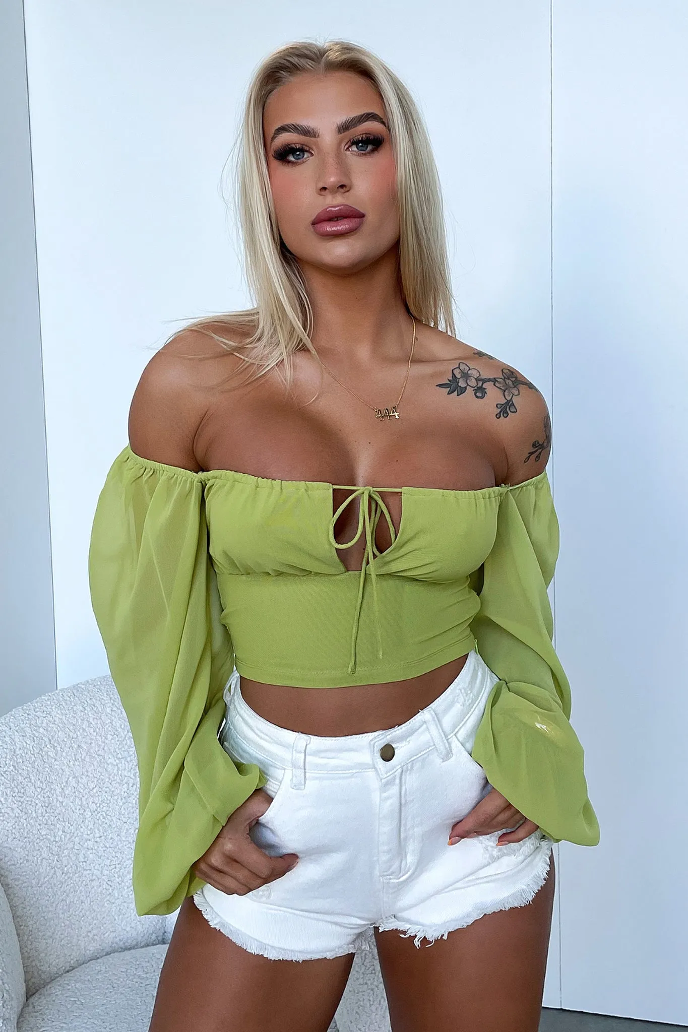 Classic Grace Inez Crop - Green