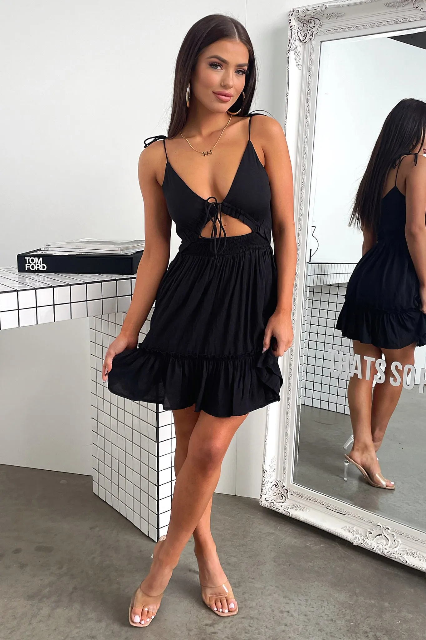 color block Primerose Dress - Black