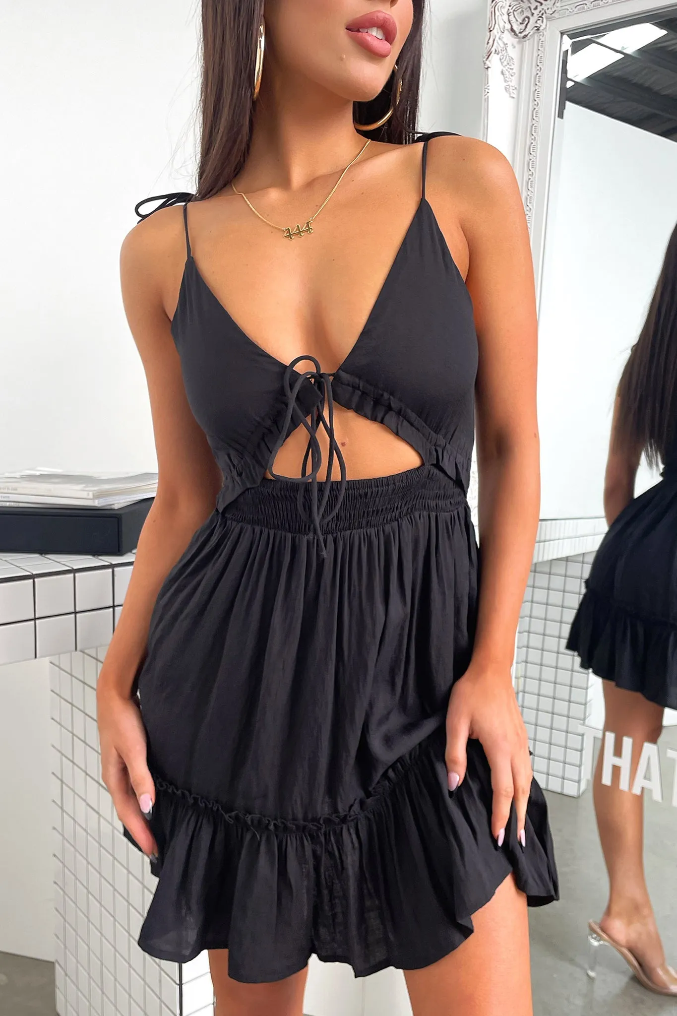 color block Primerose Dress - Black