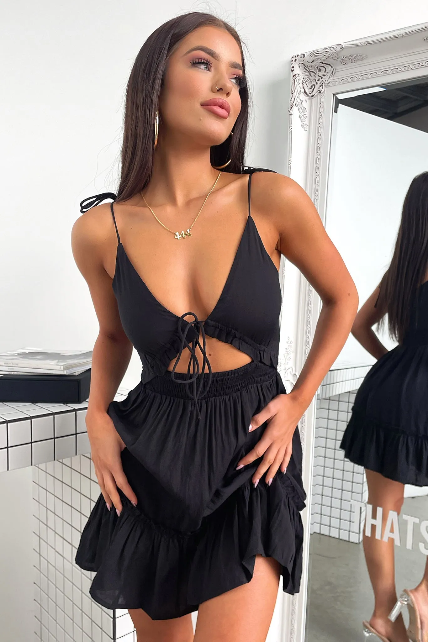 color block Primerose Dress - Black