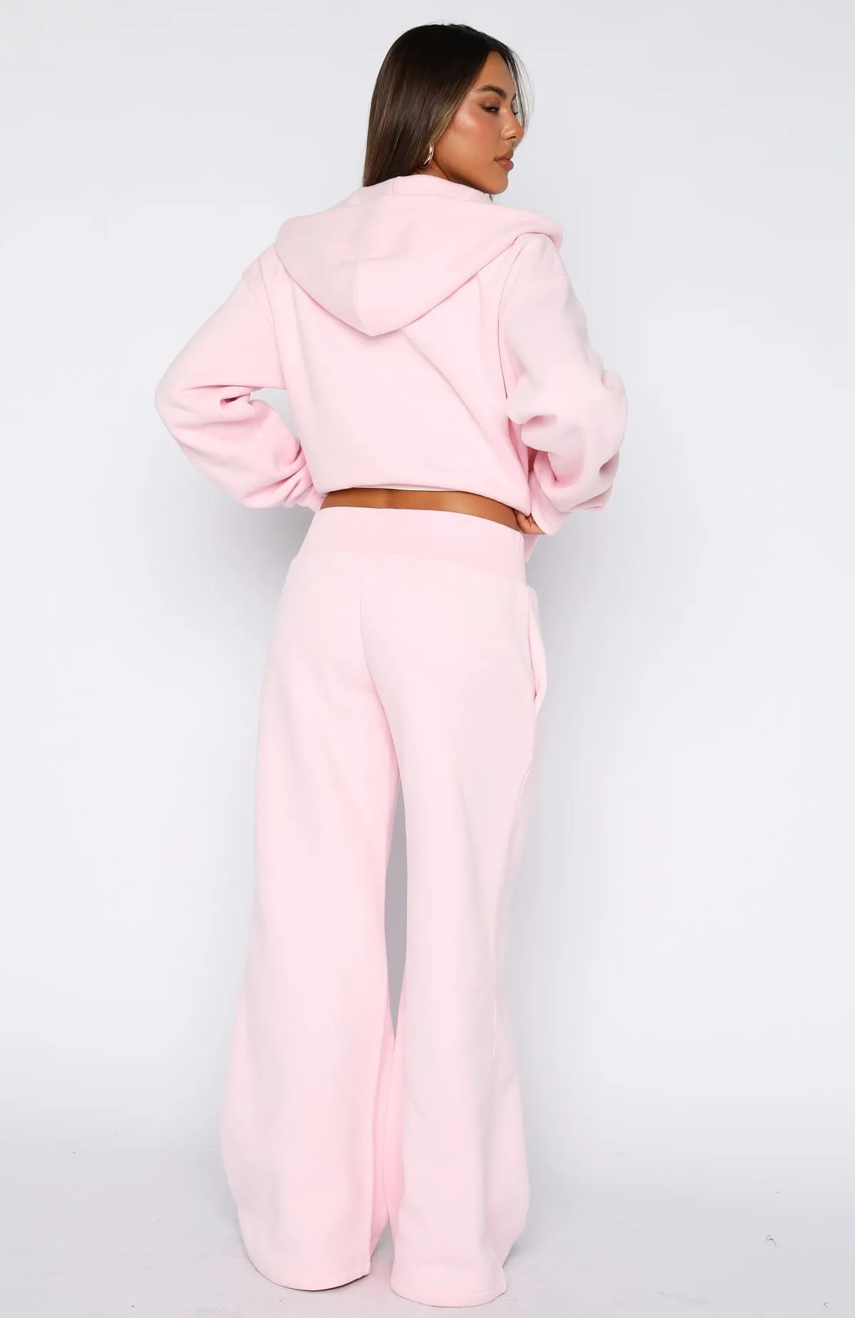 Come A Long Way Wide Leg Sweatpants Pink Versatile Design