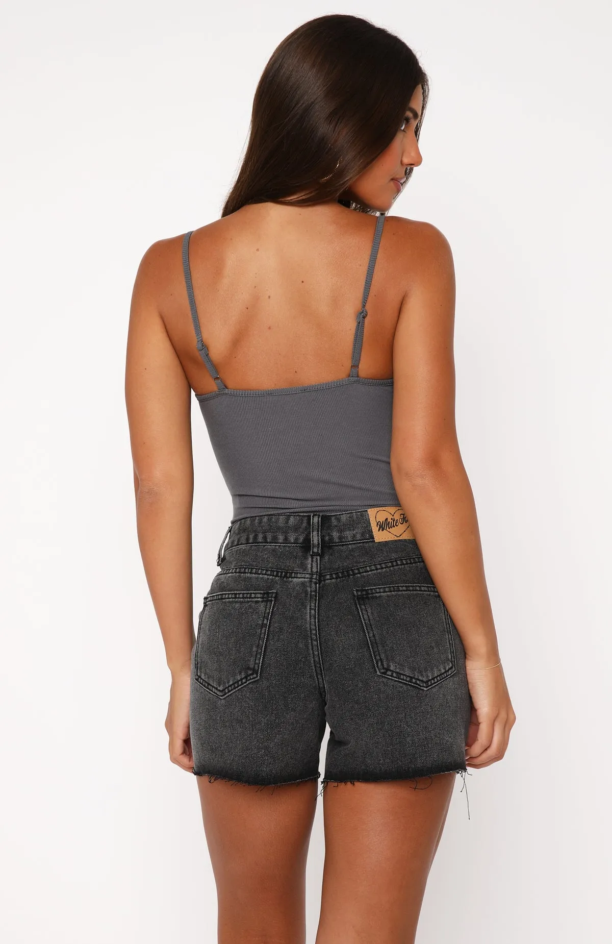 Comfortable Breathable Not Meant To Be Denim Shorts Black Acid