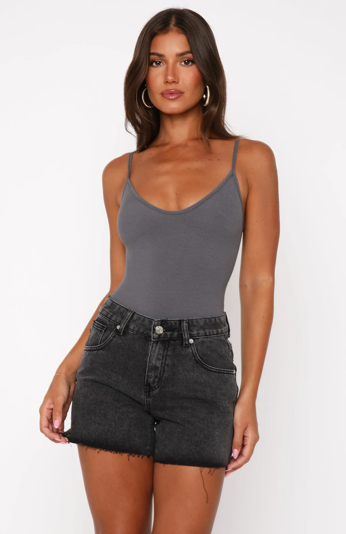 Comfortable Breathable Not Meant To Be Denim Shorts Black Acid