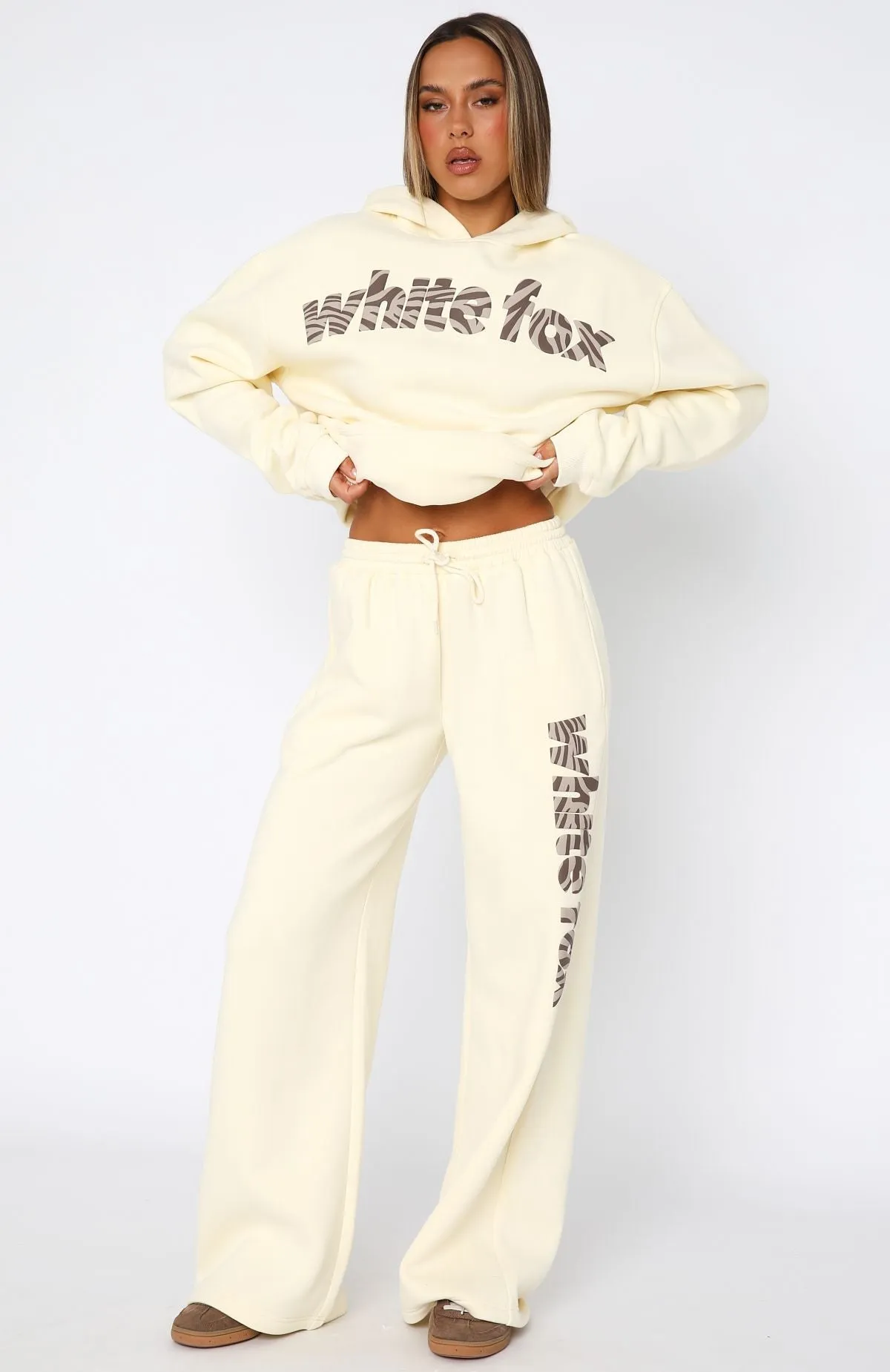 Comfortable Touch From The Archives Maya Wide Leg Sweatpant Lemon