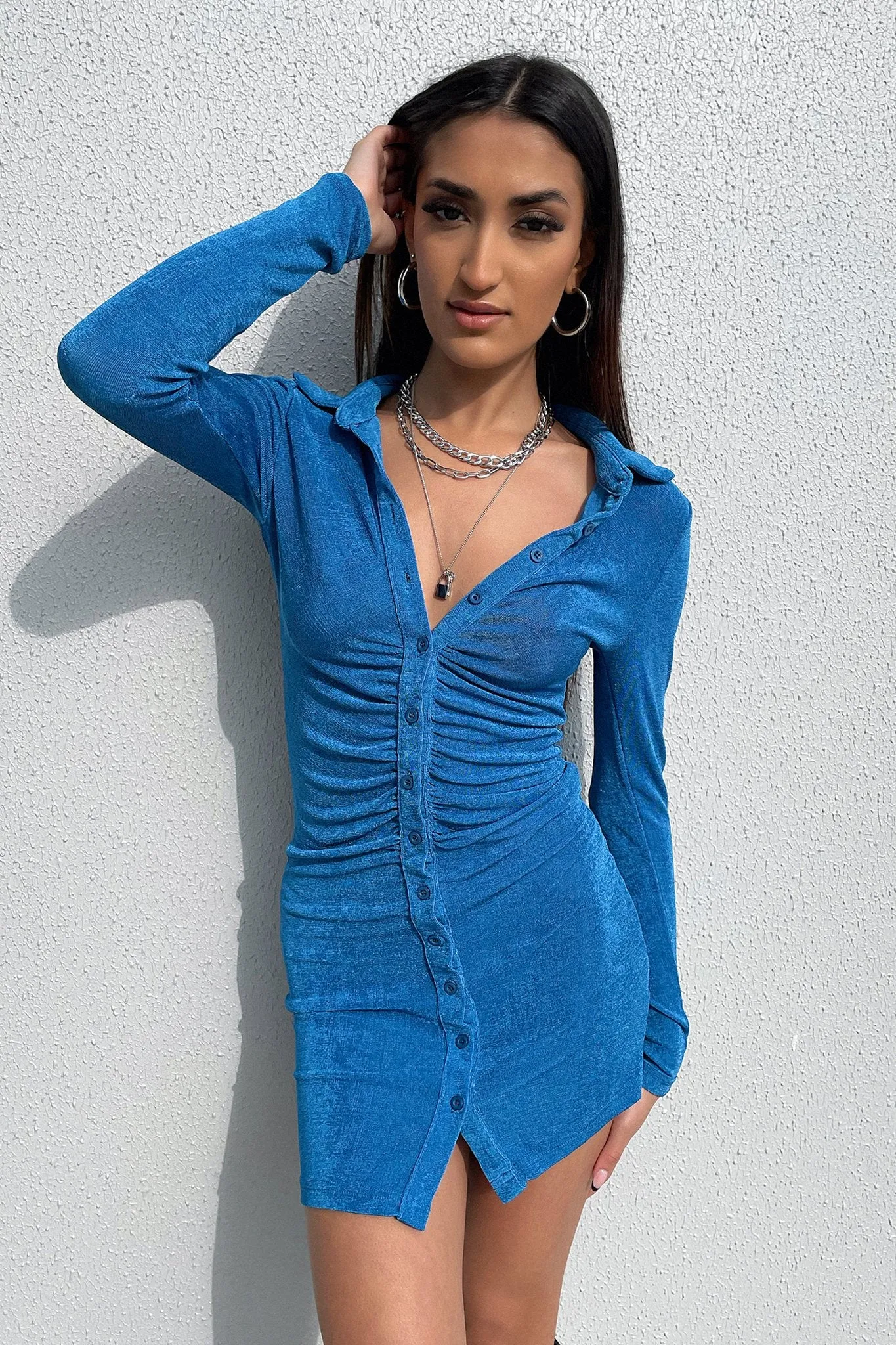 Comfortable Wear Ishka Dress - Blue