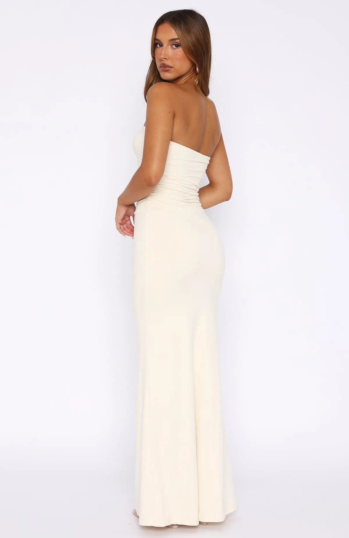 Confidence Is Key Strapless Maxi Dress Bone Summer Wear