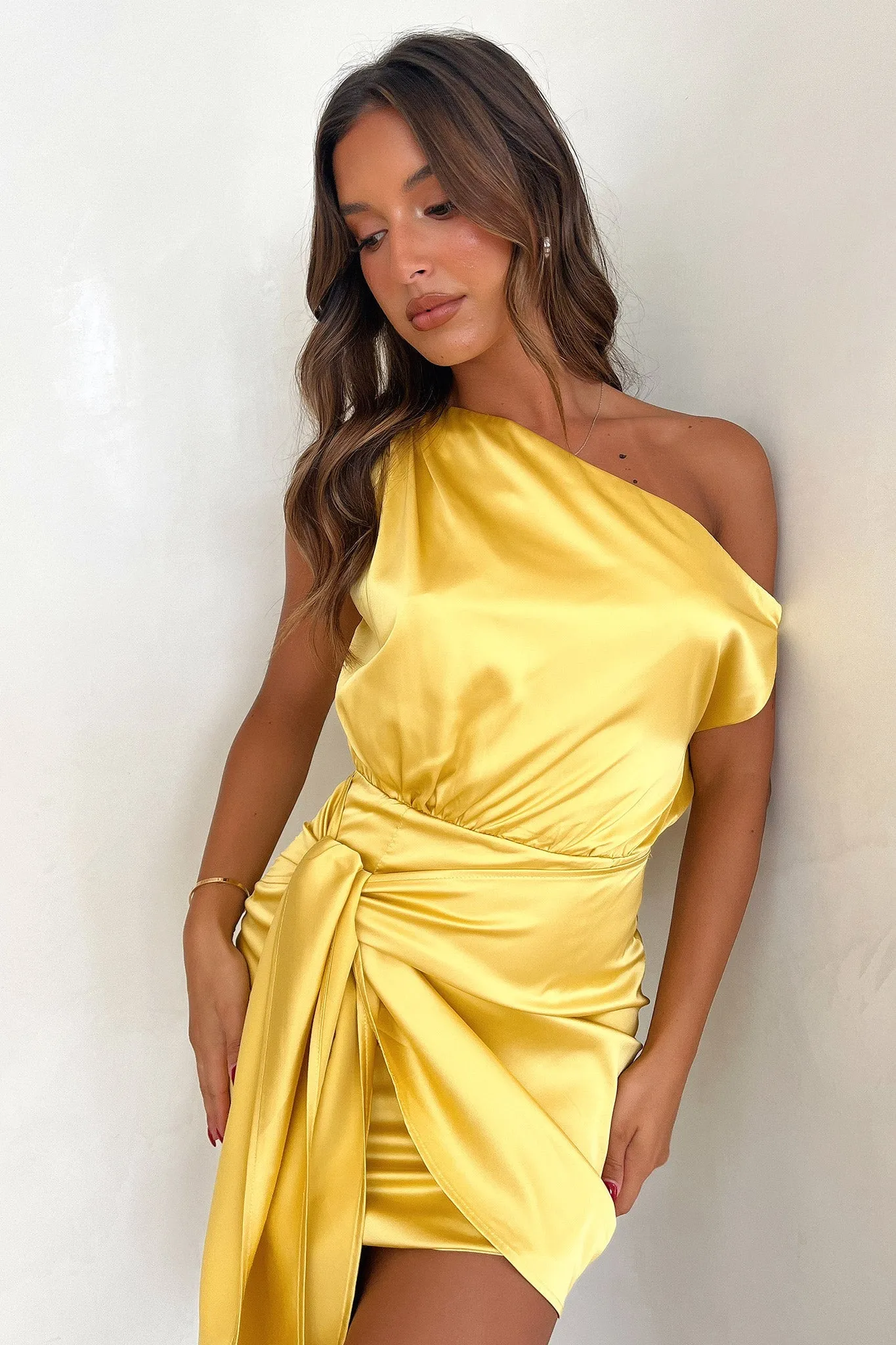 Contrast Trim Ricci Dress - Yellow