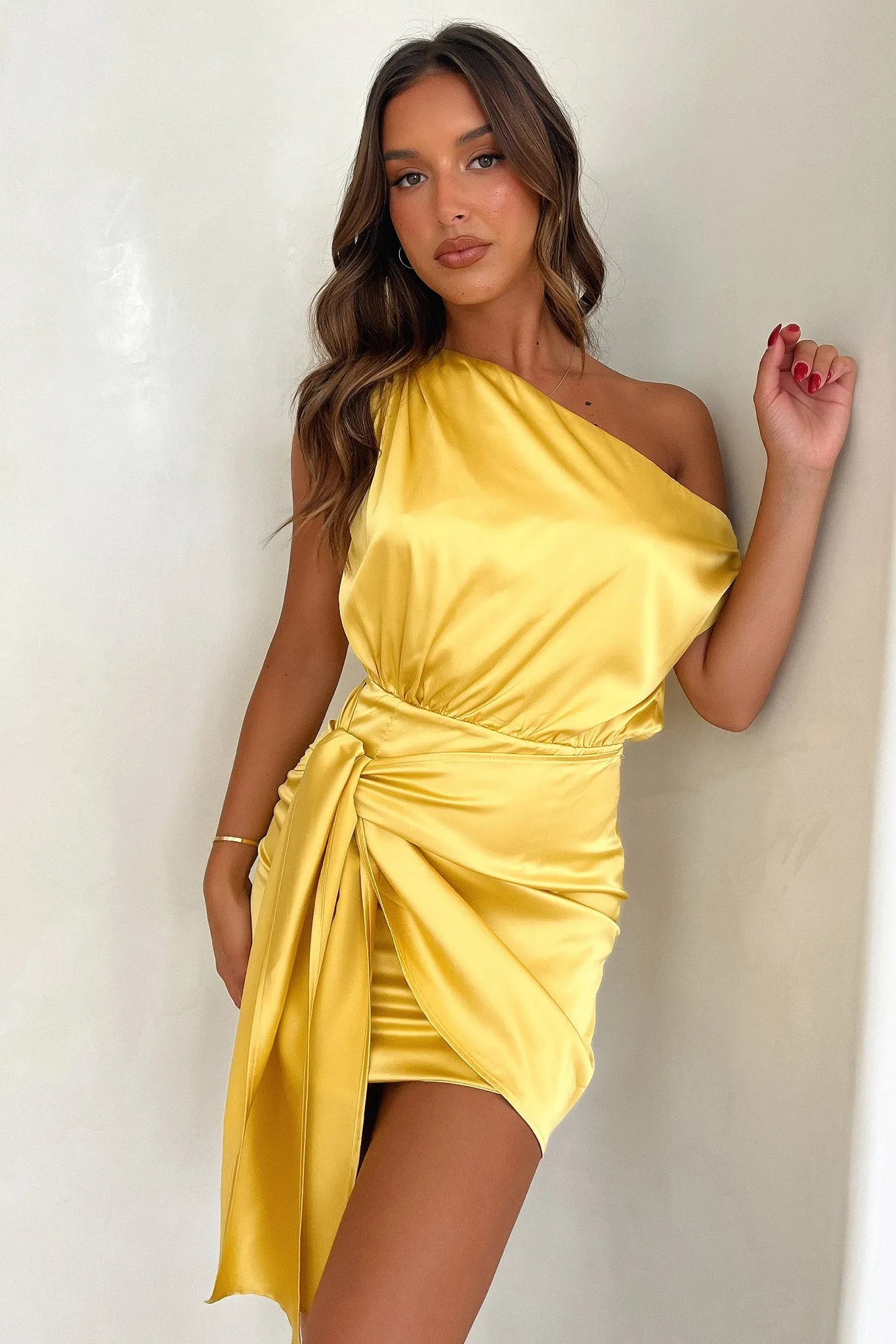 Contrast Trim Ricci Dress - Yellow