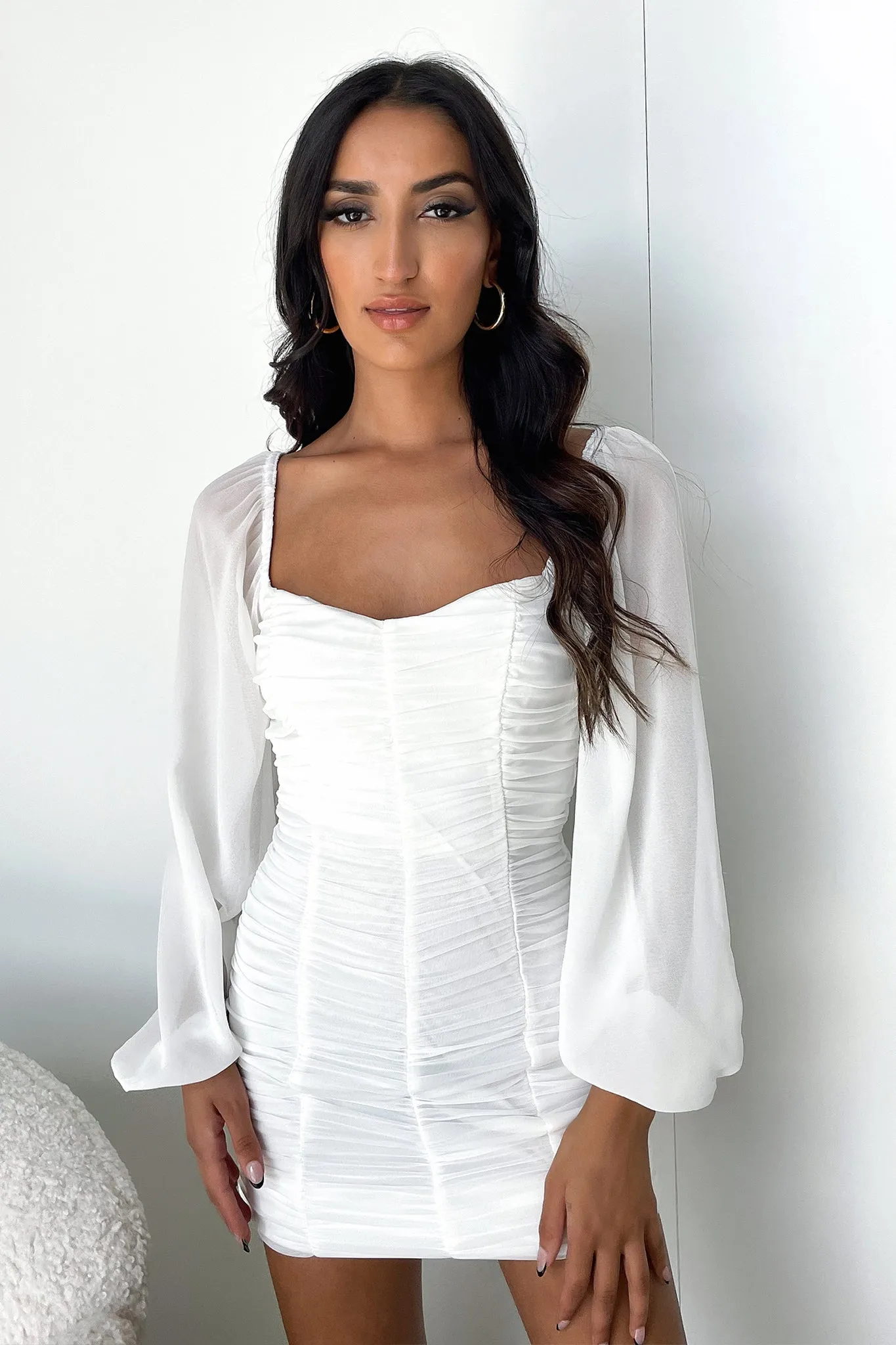 Cotton Soft Martini Dress - White
