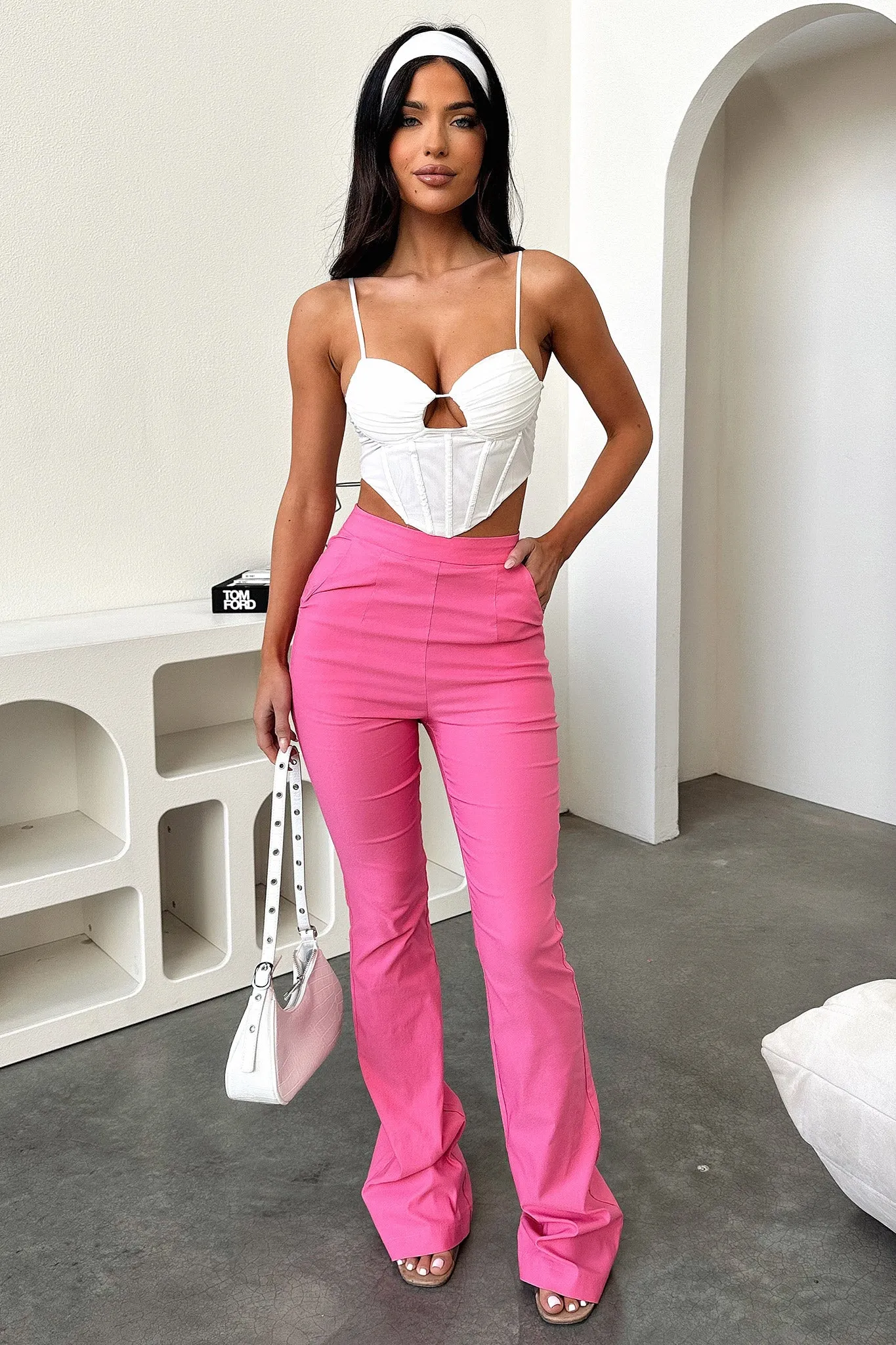 Trendy Design Dark wash Arabell Pants - Pink