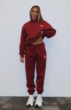 Cozy Design Core Cut Capsule 9 Star Of The Moment Sweatpants Burgundy