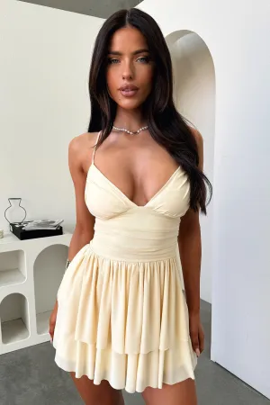 Quick Scene Flash Hot Jamie Layered Mini Dress - Yellow