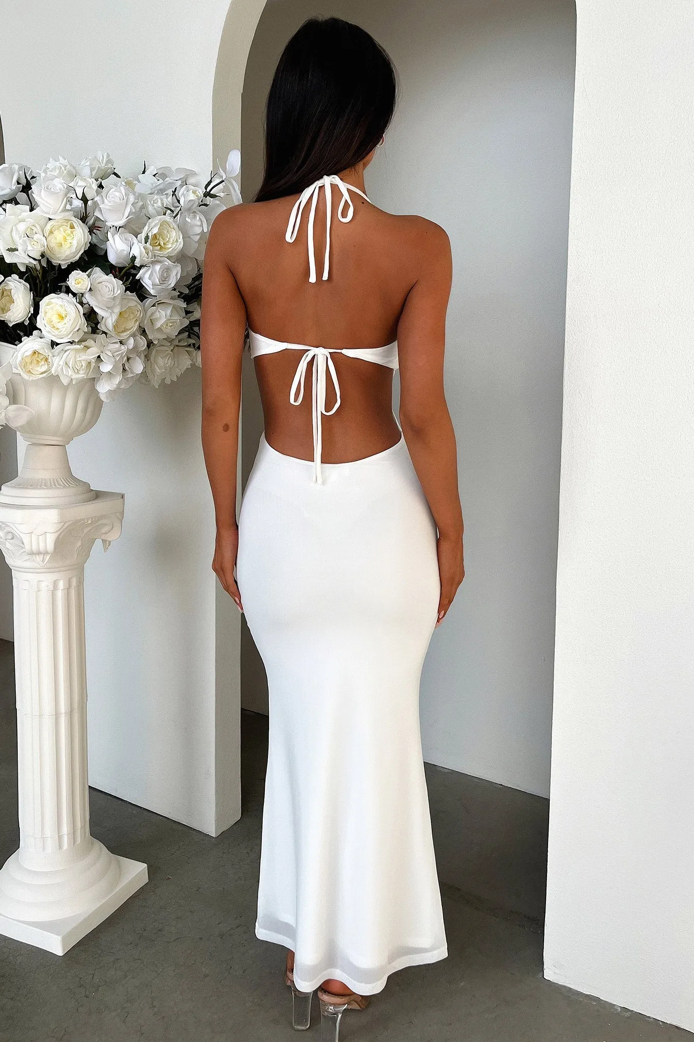 Date night Zaric Maxi Dress - White