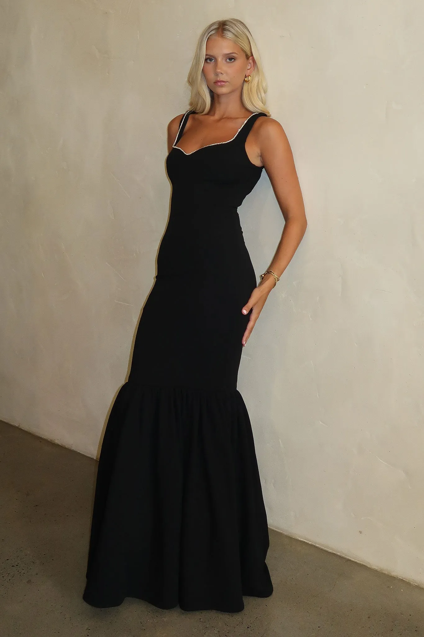 Purple Mist Boho Soul Emberly Maxi Dress - Black