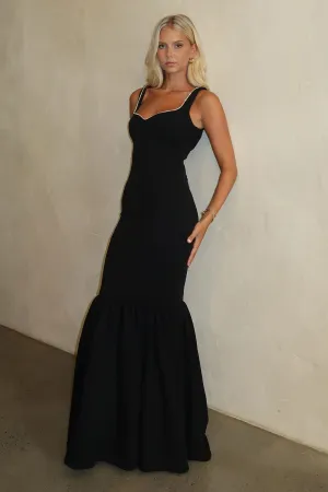 Spring Ready All Season Style Emberly Maxi Dress - Black