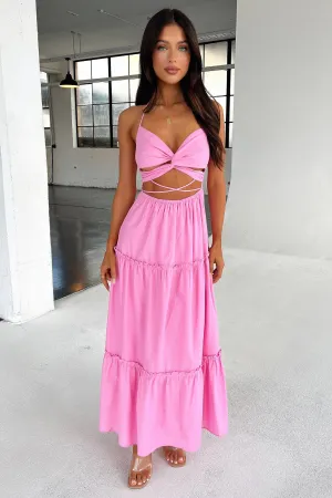Lucy Maxi Dress - Pink Sunlit Path Bride Maid