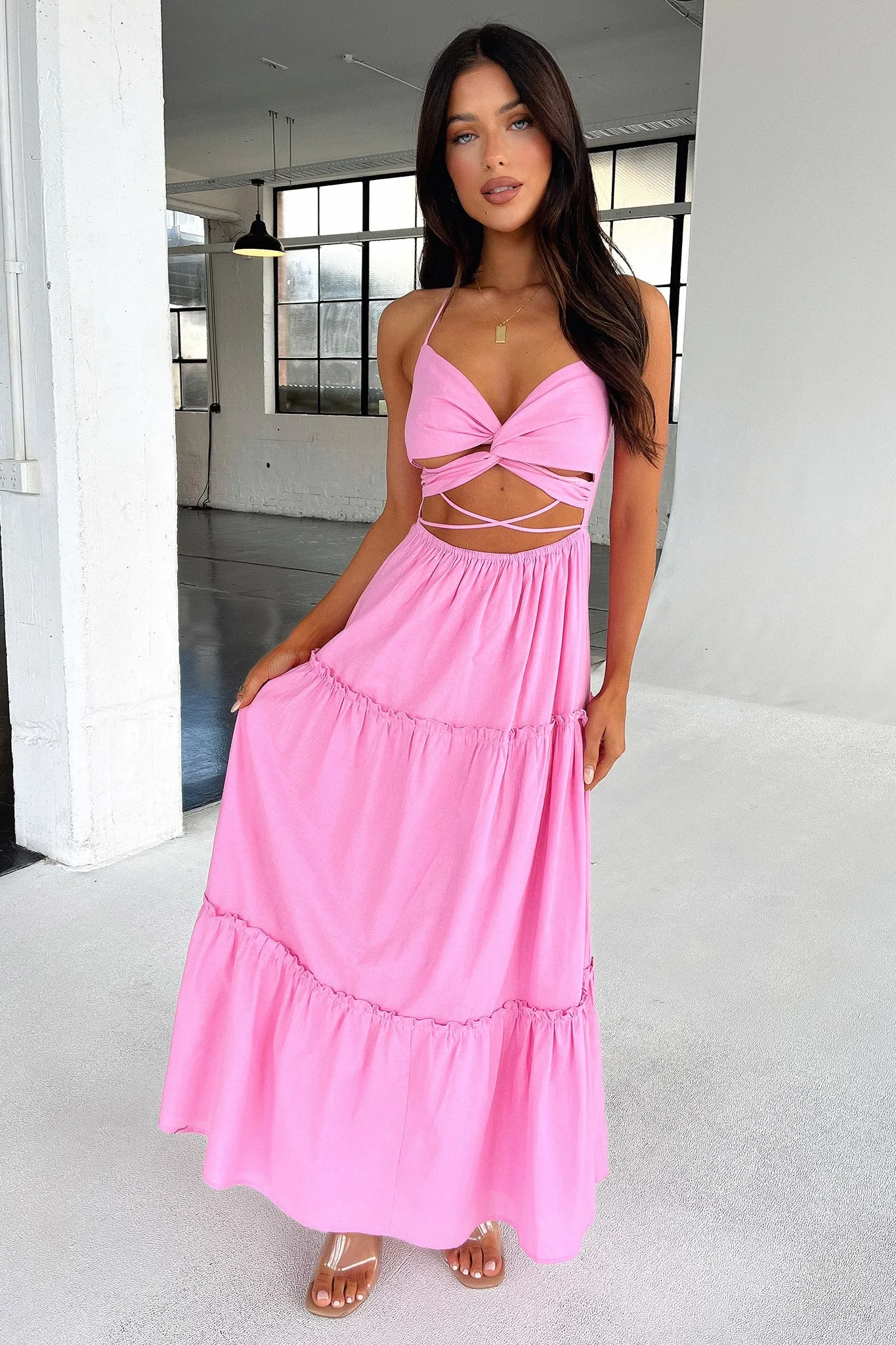 Deep Hue Lucy Maxi Dress - Pink