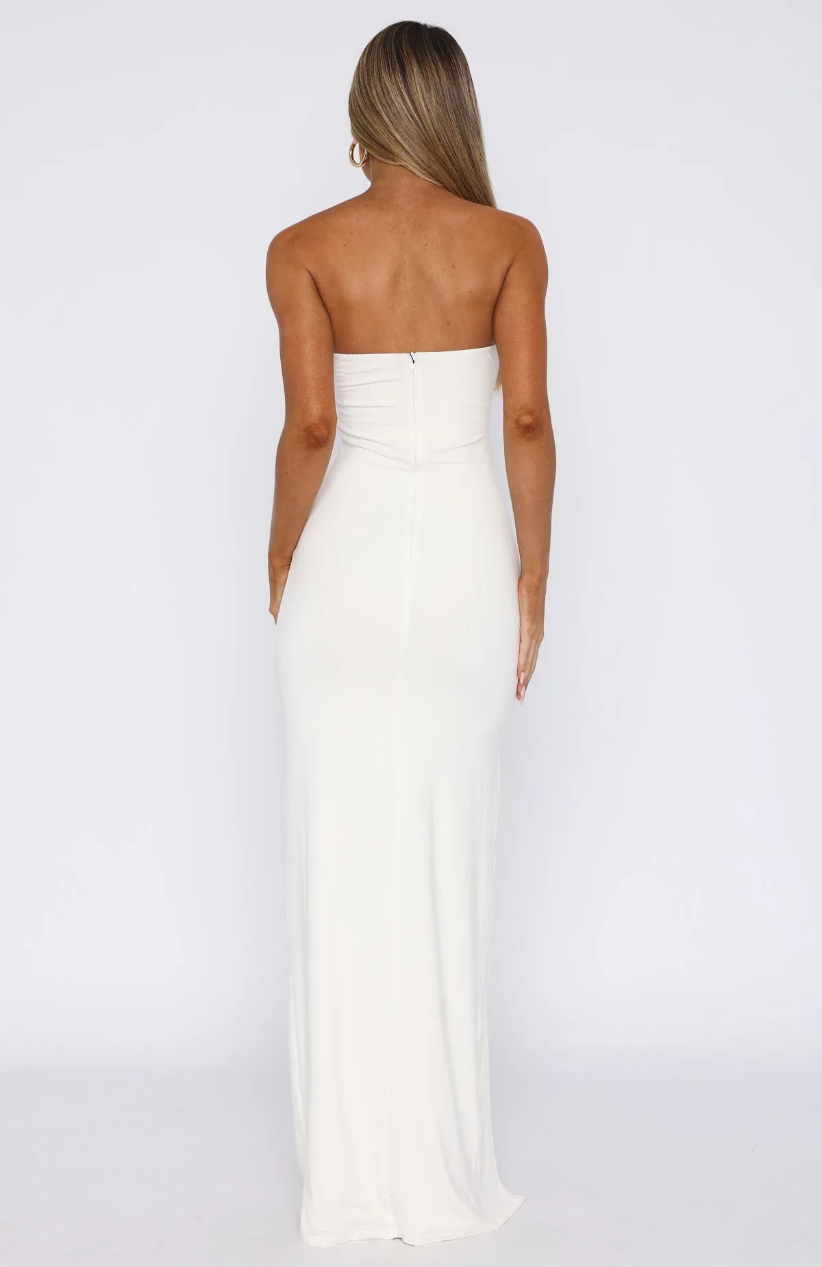 Deep In My Heart Strapless Maxi Dress White Glamorous look