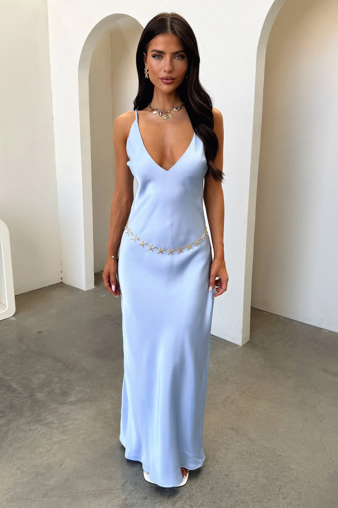 Delilah Maxi Dress - Blue Seasonal trends