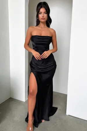 Mermaid Cut Lola Maxi Dress - Black