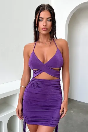 Tori Dress - Purple Scene Heat