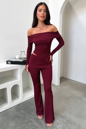 Aniston Pants - Burgundy Fashion-Forward