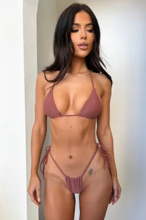 Floral design Beach Retreat Opal Bikini Bottom - Brown