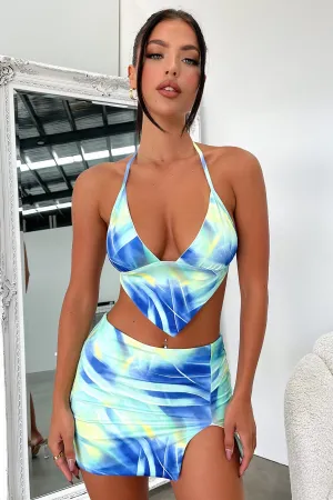 Detection - sensitive high tech Izira Crop - Blue / Green