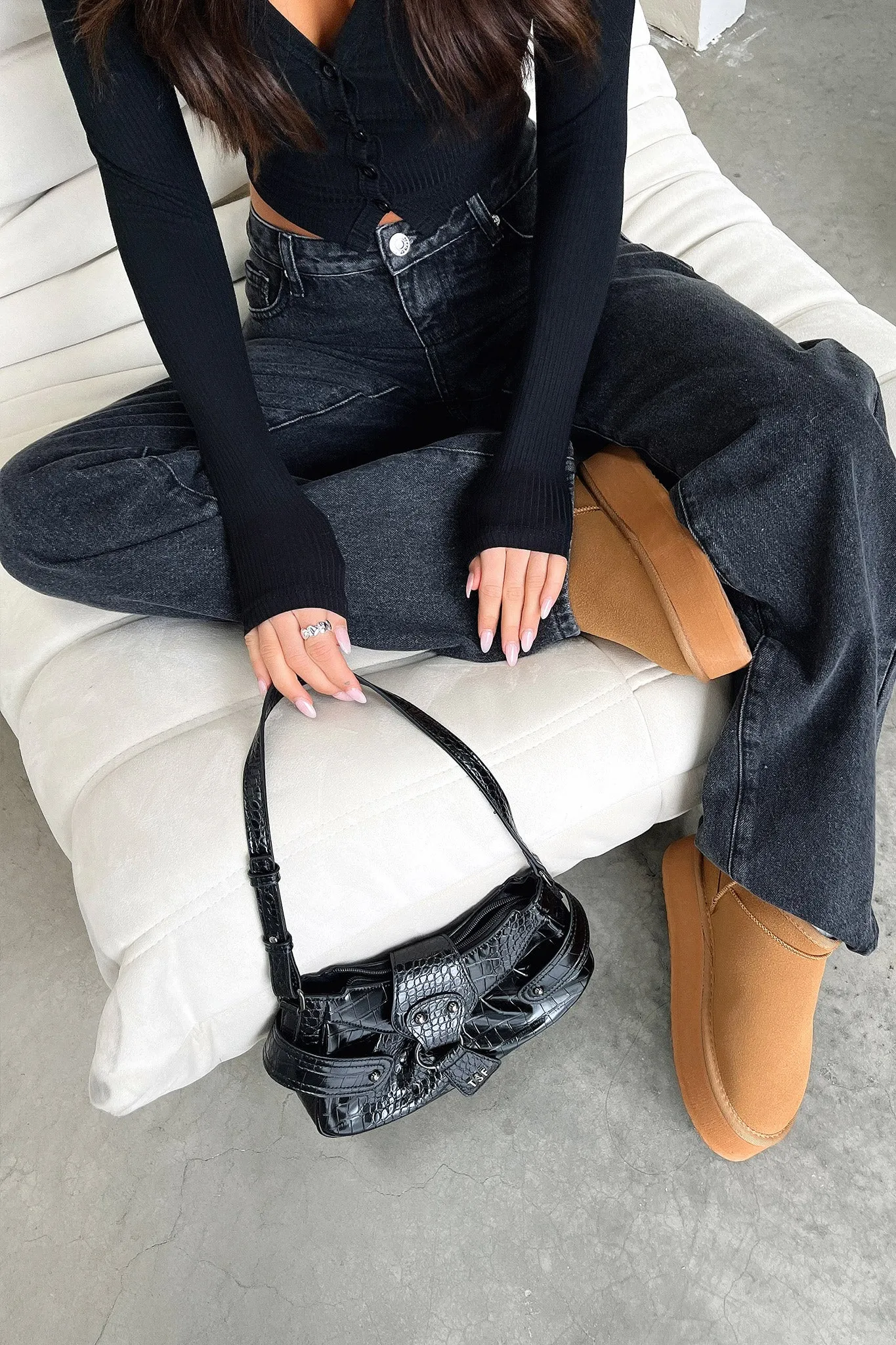 Eesha Platform Boots - Chestnut Western Ready