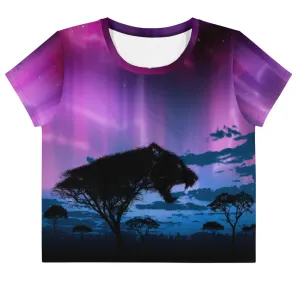 short - term storage Shock - Resistant Aurora Plains Loose Crop Top