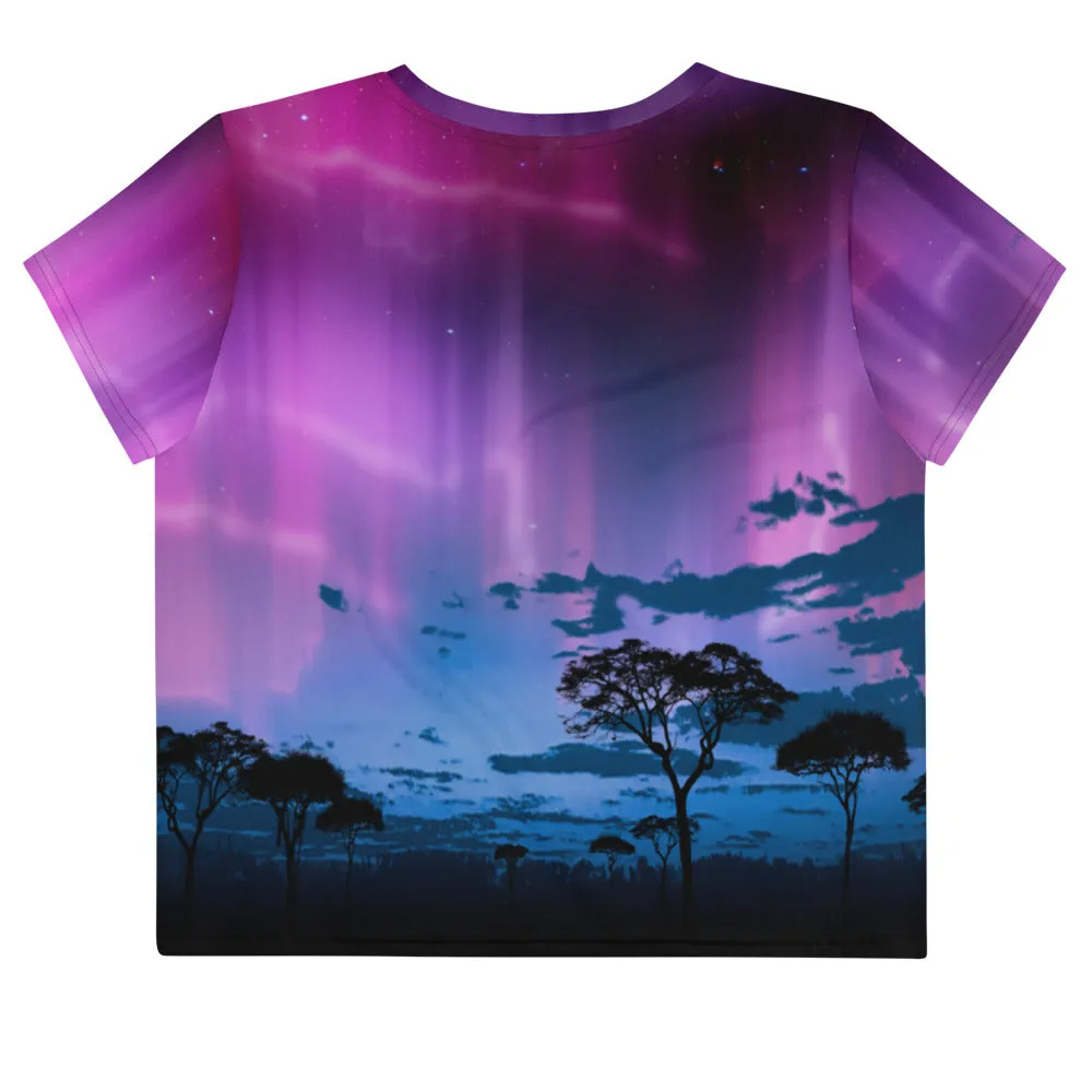Effective heating Aurora Plains Loose Crop Top