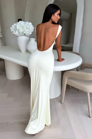 Evening Mist Park Date Elai Open Back Maxi Dress - Yellow