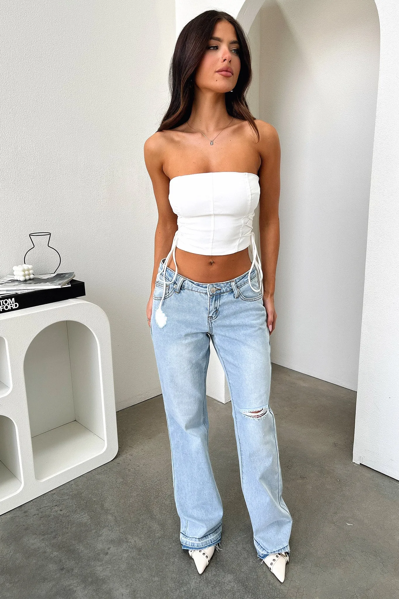 Elegant Look Conrad Low Rise Jeans - Blue
