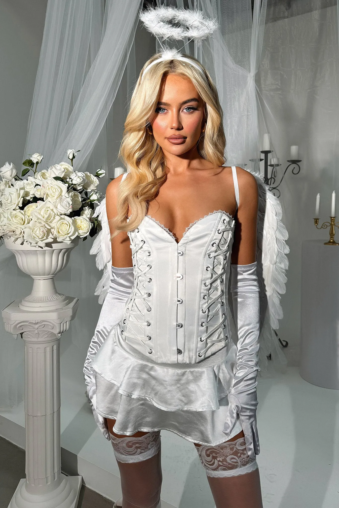 Elegant Simplicity Sent from Heaven Skort - White